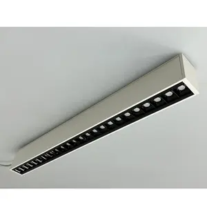 50mm Wide Anti-Glare LED Linear Light Trimless Recessed Mount Office Meeting Room CRI 90Ra Industrial 3000K 4000K 6000K Options