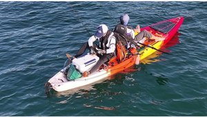 Canoa de Pesca Individual de 13.6 pies con Asiento en la Parte Superior, Motor de Pedal de Hélice Única, Motor <span class=keywords><strong>El</strong></span>éctrico para Kayak, Casco de Plástico, Bote Portátil - Product Image 5