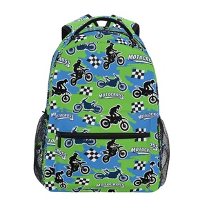 Low MOQ Motorcycle Design Durable Travel <b>College</b> Students <b>Backpack</b> Kids <b>Backpack</b> Custom Print School Bag for Teenagers Boys - Product Image 1