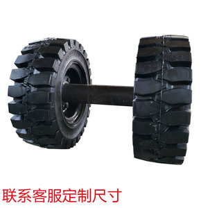 Roda kontainer angkat beban karet Solid, Super berat 5T 7T 16 "22" dengan Kit spindel Jack <span class=keywords><strong>Lug</strong></span> untuk Hub kontainer ISO - Product Image 6