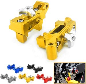 Accessoires de moto MT07 Ajusteurs de chaîne arrière en aluminium Blocs d'essieu Tendeurs pour <span class=keywords><strong>Yamaha</strong></span> MT07 <span class=keywords><strong>MT</strong></span>-<span class=keywords><strong>07</strong></span> FZ07 2013-2020 - Product Image 2