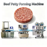 Machine industrielle de fabrication de tourtes à la viande, ligne de production automatique de galettes de bœuf pour hamburgers, pour usine de transformation alimentaire