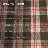 Tissu Brocart Uni et à Carreaux en Polyester Coton 260 GSM Personnalisé, Respirant et Infroissable pour Robes, Vêtements et Couvertures Filles Garçons