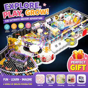 Commercial <b>Indoor</b> Playground with <b>Slide</b> and Foam Pit for Trampoline Park Extension - Product Image 1