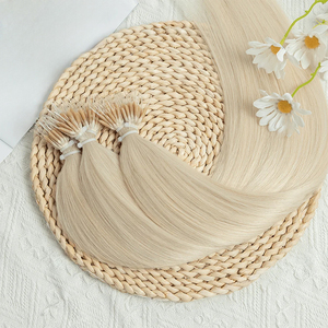 Extension per capelli con punta in silicone, 100% veri capelli umani Remy, 1g/mazzo, 16-22 pollici, senza grovigli, a lunga durata, con nano anelli - Product Image 3