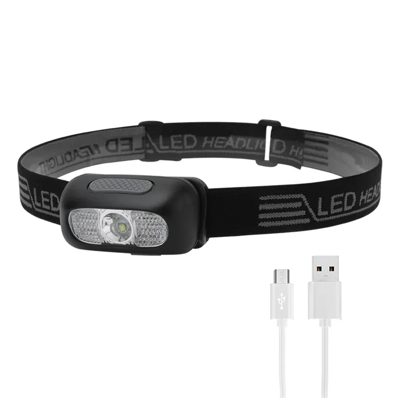 Lightweight 3W USB Rechargeable Headlight Waterproof Mini Outdoor Led Headlamp