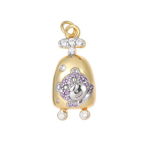 Латунное позолоченное ожерелье 14 карат Подвеска креативные элементы самолет ветряная мельница Циркон шармы DIY ювелирные изделия аксессуары - Product Image 5