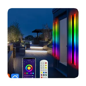 LNJAMI Tuya APP Control Smart Wall Lights Wall Lamp Waterproof Decor Lighting RGB LED Aluminum for Home Outdoor 120cm 15 AC 80