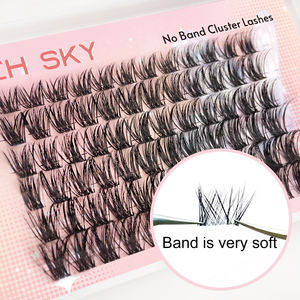 Sin banda <span class=keywords><strong>de</strong></span> pestañas Segmento <span class=keywords><strong>de</strong></span> grupo Pestañas <span class=keywords><strong>de</strong></span> grupo privadas al por mayor con logotipo personal - Product Image 4