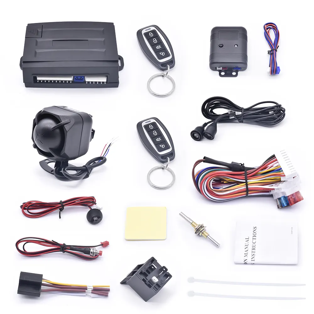 Auto Electronics caralarm Ultrasonic sensor 12V Universal Car Alarm System Anti-Hijacking keyless entry System 1 Way Smart alarm