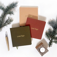 Carnets personnalisés en papier PU lin gaufré avec texte sur mesure, journaux personnalisés, livres vierges à couverture personnalisée, 60 feuilles, cadeau