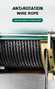 Katrol listrik 1ton CD1 profesional, kerekan tali kawat listrik untuk konstruksi dan pengangkatan gudang - Product Image 4