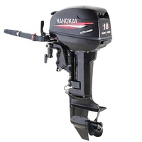 Moteur hors-bord pour bateau à essence 2 temps 18 CV à arbre court avec démarrage électrique, haute qualité, moteur hors-bord Hangkai 18 CV 2 temps