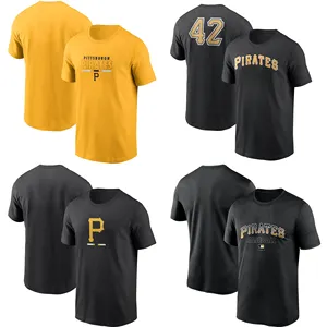 Maglietta all'ingrosso degli uomini degli articoli sportivi di grande Baseball della maglietta della maglia dei pirati della ML Pittsburgh