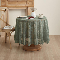 Nappe de table tissée en dentelle florale de luxe nordique, antidérapante, anti-huile, résistante à la chaleur, écologique, personnalisable pour fêtes, mariages et banquets