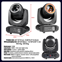 Marslite 120W Led Sharpy Light Moving Head Stage Light Cabezas Movil Mini Beam Moving Head Light pour DJ Disco Concert Party