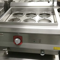 Cuisinière à nouilles électrique professionnelle en acier inoxydable RKMF-T601 à six bacs pour la vente