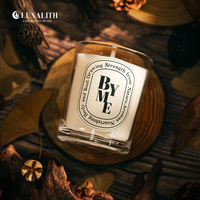Vela Aromática de Lujo en Frasco de Vidrio, Decoración para el Hogar, Marca de Moda |   Velas Aromáticas de Cera de Soya con Logotipo Personalizado al por Mayor para Acción de Gracias