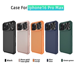Funda Protectora de Silicona para iPhone 16 Pro Max con Diseño a Cuadros en Negro, Oro Rosa, Naranja, Azul y Verde - Product Image 1