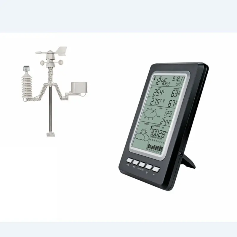 WS-1030มัลติฟังก์ชั่บ้านพลังงานแสงอาทิตย์สถานีอากาศเครื่องพยากรณ์อากาศเครื่องวัดอุณหภูมิไร้สายและ Hygrometer มืออาชีพ Ins