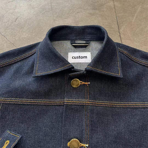 Nouvelles vestes en jean décontractées de luxe vintage à boutons en coton, coupe ample, en denim japonais selvedge, coupe-vent et respirantes - Product Image 2