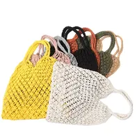Nhiều Màu Macrame Crochet Lady Túi Xách Tay Bohemian Dệt Bãi Biển Tote Túi Tùy Chỉnh Logo Chấp Nhận