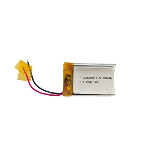 Factory price KC/CB/UL1642 approved earphones Bluetooth 652030 battery <span class=keywords><strong>3</strong></span>,7 V 350 mAh lipo battery - Product Image 1