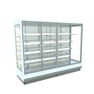 Ultra şeffaf cam kapi hava-soğutma soğutucu vitrin dik buzdolabı bira içecek içecek içecek soğutma ekipmanları - Product Image 4