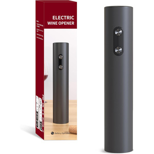 Ensemble ouvre-bouteille électrique noir avec plastique ABS et acier inoxydable, tire-bouchon automatique rechargeable par USB, coupe-capsule - Product Image 1
