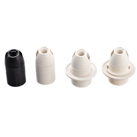Portalámparas E27, Rosca Lisa, Material de Baquelita y Porcelana, Base de Plástico, 250v, Material Metálico, Bases para Portalámparas, Casquillo para Lámpara
