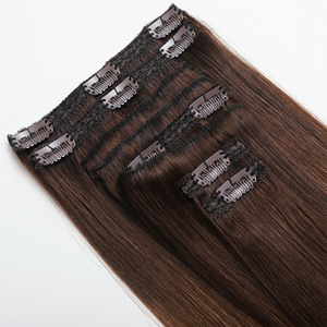 Nouvelle Arrivée Extensions de Cheveux Humains Remy Double Drawn de Haute Qualité à Clipser pour Femme Blanche - Product Image 4