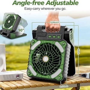 Nhà Máy Giá Năng Lượng Mặt Trời Cắm Trại Ngoài Trời Bảng <span class=keywords><strong>Mini</strong></span> Xách Tay Có Thể Sạc Lại Fan Với Năng Lượng Mặt Trời Bảng Điều Khiển Và USB Cho Sử Dụng Ngoài Trời - Product Image 4