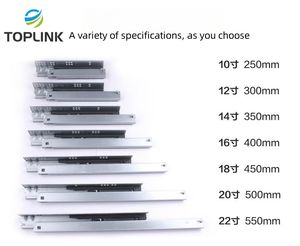 Moderne Soft Closing Slim Steel Küchen schrank Schublade Folie 3-fach Unterbau für Möbel für Home Outdoor Schlafzimmer Wohnzimmer - Product Image 4