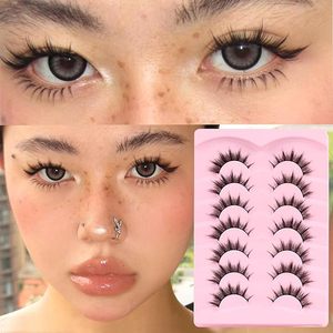 Pestañas Postizas Reutilizables con Efecto Spiky de Marca Privada, Kit <span class=keywords><strong>Sunny</strong></span>, Estilo <span class=keywords><strong>Manga</strong></span> Anime, Pelo Sintético 3D, Semimanuales, con Aspecto Natural - Product Image 3