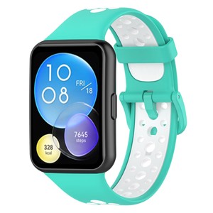 Silicone doppio colori sport Smartwatch Correas Para band bracciali Smart Watch cinturino per Huawei Fit <span class=keywords><strong>2</strong></span> attivo - Product Image 3