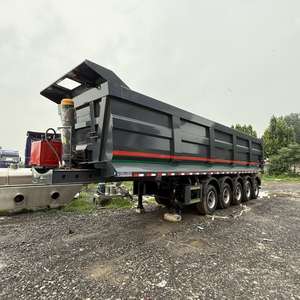 Semi-remorque benne basculante arrière en U pour charges lourdes, 3 ou 4 essieux, capacité de chargement 60/70/90 tonnes, fabrication chinoise - Product Image 6