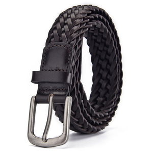 New Herren Echt leder Hand gefertigt Geflochtener Echt Rindsleder Gürtel Full Top Grain Leder Herren Gürtel - Product Image 4