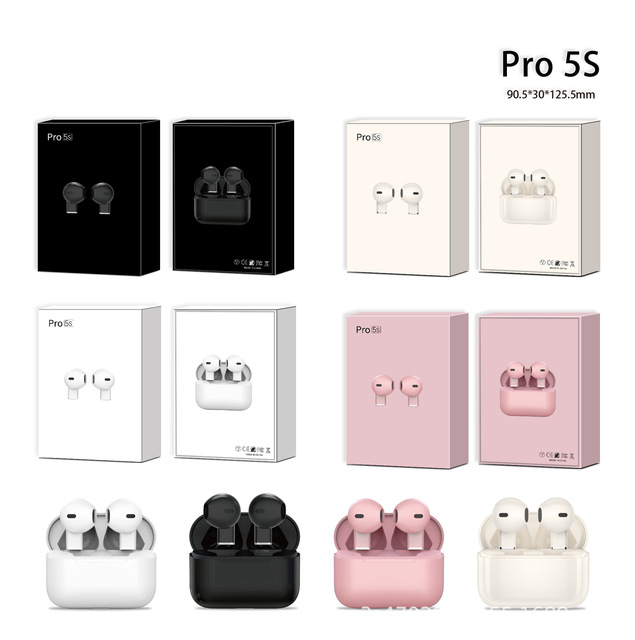 Low Price Pro 5s Earbuds Wireless Earphones Custom Logo Open-Ear for Girls Deep Bass Stylish Pro5s Pro5 s Type-C Charging