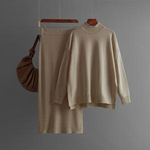 Nuevo Conjunto de Punto de 2 Piezas con Estampado de Leopardo para Mujer, Estilo Europeo Americano, Otoño Invierno, Pantalones Ajustados de Cintura Alta, Atuendo Casual Chic a la Moda - Product Image 5