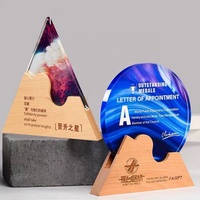 Trofeo de Cristal K9 Transparente con Grabado Láser Ecológico e Impresión a Color, Personalizado con Base de Madera, para Deportes, Negocios y Oficina, Venta al Por Mayor