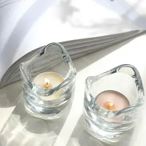 Lilin Sederhana Modern Transparan Kristal Kaca Lilin Lilin Beraroma Hadiah Hari Valentine Lilin