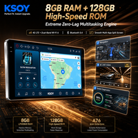 KSOY-08 Android Carplay untuk Stereo Mobil Layar Sentuh Universal Android 16 4G WiFi 6 BT 5.4 Pemutar Multimedia Autoradio FM AM RDS