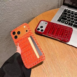 Funda con tarjetero para iPhone 17 Pro Max para chicas, funda de lujo con soporte de piel de cocodrilo para iPhone 17 Pro Max - Product Image 4