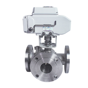 COVNA DN100 Robinet à bille 3 voies en acier inoxydable 316 de type régulateur à bride de 4 pouces - Product Image 2