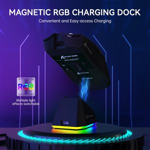 <span class=keywords><strong>Ratón</strong></span> para Juegos ATTACK SHARK X11 con Base de Carga Magnética, Sensor para Juegos PixArt PAW3311, Inalámbrico BT/2.4G/Con Cable, Ultraligero de 63 g - Product Image 4