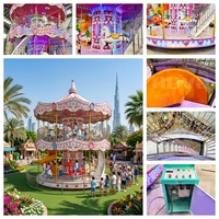 Carrousel à double étage Nova Rides DC-Pink, équipement de parc d'attractions pas cher pour enfants, manège, carrousel d'animaux