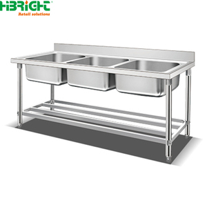 Highbright Cylindrical Design <b>Kitchen</b> Furniture Stretching Double Bowls Stainless Steel Sink - Product Image 3
