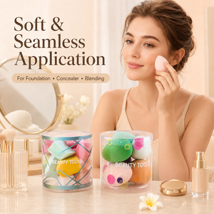 Juego de Esponjas de Maquillaje al por Mayor con Logotipo Personalizado, Esponjas Húmedas y Secas de Colores, Herramientas de Belleza, Estuche de Regalo - Product Image 2