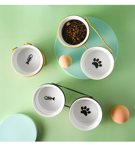 Mangkuk Makanan dan Minum Kucing Tinggi Grosir dari Doe Pet Factory untuk Kucing Indoor dan Anjing Kecil dengan Penyangga Logam, Tempat Makan Anjing dan Kucing - Product Image 5