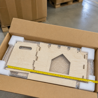 YAOYUE Château pour lapins en bois assemblé, en contreplaqué de peuplier, petite maison pour animaux de compagnie, assemblage par languettes et fentes pour lapins, cochons d'Inde, hamsters